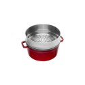 Garnek żeliwny okrągły z wkładem Staub - Czerwony, 5.25 ltr