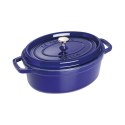 Garnek żeliwny owalny Staub - 4.2 ltr, Niebieski