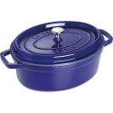 Garnek żeliwny owalny Staub - 4.2 ltr, Niebieski