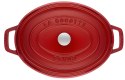 Garnek żeliwny owalny Staub - 8 ltr, Czerwony