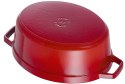 Garnek żeliwny owalny Staub - 8 ltr, Czerwony