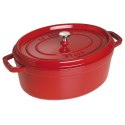 Garnek żeliwny owalny Staub - 8 ltr, Czerwony