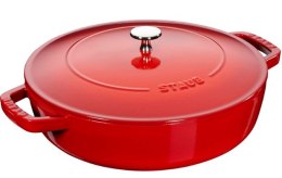 Głęboka patelnia do duszenia z pokrywką Staub - 28 cm, Czerwony