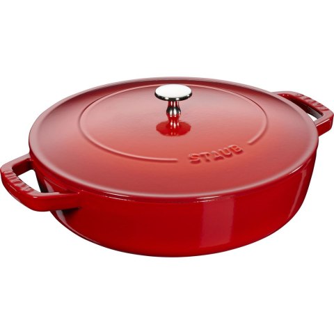 Głęboka patelnia do duszenia z pokrywką Staub - 28 cm, Czerwony Głęboka patelnia do duszenia z pokrywką Staub - 28 cm, Czerwony