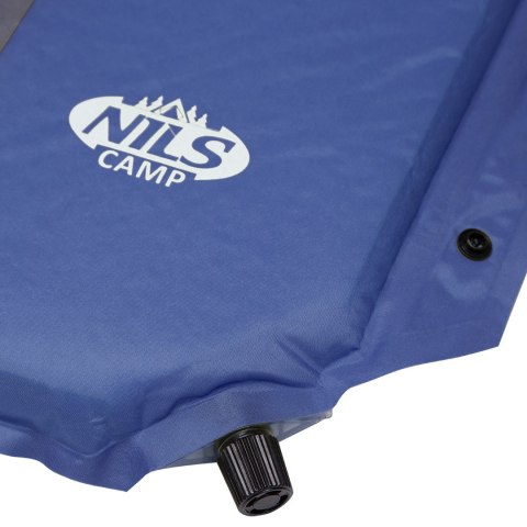 Mata samopompująca z poduszką NILS CAMP NC4349 niebiesko-szara - 3 cm Mata samopompująca z poduszką NILS CAMP NC4349 niebiesko-szara - 3 cm