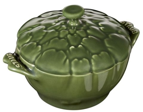 Mini Cocotte ceramiczny okrągły karczoch Staub - Zielony, 470 ml Mini Cocotte ceramiczny okrągły karczoch Staub - Zielony, 470 ml