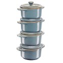 Staub Mini Cocotte Okrągły, 4 szt. - 200 ml, Antyczny turkusowy