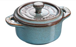 Staub Mini Cocotte Okrągły, 4 szt. - 200 ml, Antyczny turkusowy