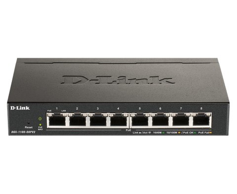 D-Link DGS 1100-08PV2 - przełącznik - 8 poł