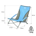 Krzesło plażowe NILS CAMP NC3035 niebieskie