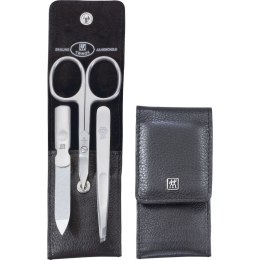 Zestaw do manicure Zwilling Twinox - czarne, skórzane etui, 3 elementy - Czarny