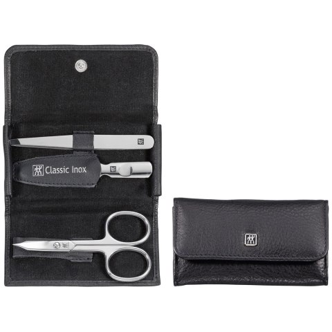 Zestaw podróżny Zwilling Classic Inox - czarne, skórzane etui, 3 elementy - Czarny Zestaw podróżny Zwilling Classic Inox - czarne, skórzane etui, 3 elementy - Czarny