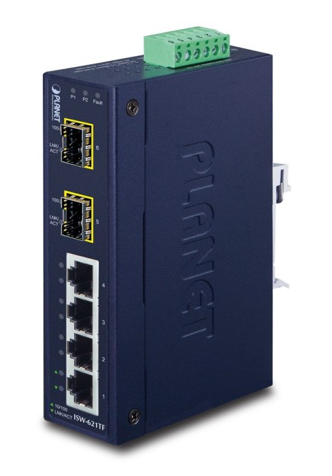 PLANET ISW-621TF switch niezarządzalny L2 Fast Ethernet (10/100) Niebieski PLANET ISW-621TF switch niezarządzalny L2 Fast Ethernet (10/100) Niebieski