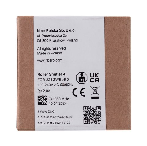 Sterownik Rolet Fibaro FGR-224 Sterownik Rolet Fibaro FGR-224