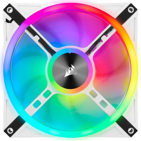 Corsair iCUE QL140 RGB PWM Fan 2 Pack z kontrolerem RGB - 140mm, biały Corsair iCUE QL140 RGB PWM Fan 2 Pack z kontrolerem RGB - 140mm, biały