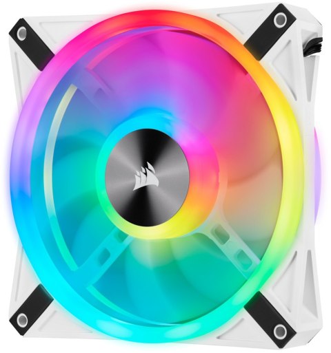 Corsair iCUE QL140 RGB PWM Fan 2 Pack z kontrolerem RGB - 140mm, biały Corsair iCUE QL140 RGB PWM Fan 2 Pack z kontrolerem RGB - 140mm, biały