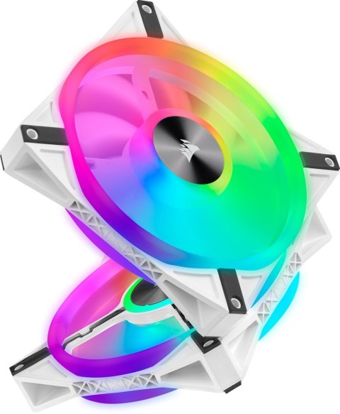 Corsair iCUE QL140 RGB PWM Fan 2 Pack z kontrolerem RGB - 140mm, biały Corsair iCUE QL140 RGB PWM Fan 2 Pack z kontrolerem RGB - 140mm, biały