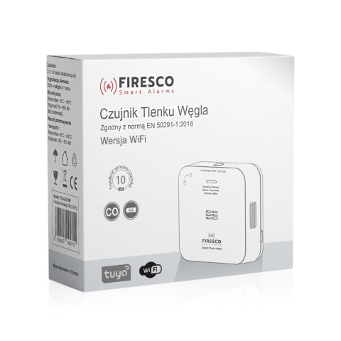 Czujnik czadu Firesco FCO-850 WF z WiFi aplikacja Tuya Czujnik czadu Firesco FCO-850 WF z WiFi aplikacja Tuya