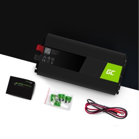 GREEN CELL PRZETWORNICA INV24 24V-230V 1500W/3000W MODYFIKOWANA SINUSOIDA GREEN CELL PRZETWORNICA INV24 24V-230V 1500W/3000W MODYFIKOWANA SINUSOIDA