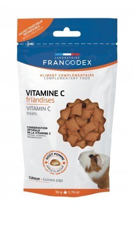FRANCODEX Przysmaki z witaminą C dla świnek morskich 50 g FRANCODEX Przysmaki z witaminą C dla świnek morskich 50 g