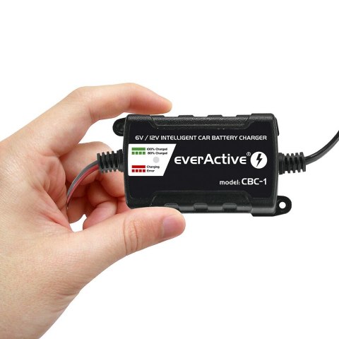 Ładowarka prostownik do akumulatorów 6V/12V everActive 14V/1A CBC-1 Ładowarka prostownik do akumulatorów 6V/12V everActive 14V/1A CBC-1