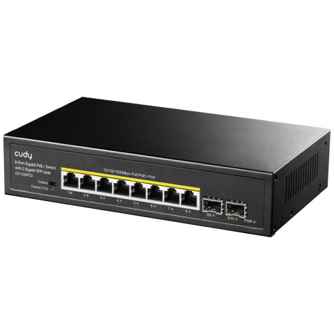 PoE+ Switch Cudy with 2 Gigabit SFP slot 120W 8-Port Gigabit PoE+ Switch Cudy with 2 Gigabit SFP slot 120W 8-Port Gigabit