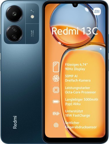 Xiaomi Redmi 13C (Navy Blue) DS 6.74" IPS LCD 720x1600/2.0GHz&1.8GHz/128GB/4GB RAM/MIUI 14/microSDXC/WiFi,BT/4G Xiaomi Xiaomi Redmi 13C (Navy Blue) DS 6.74" IPS LCD 720x1600/2.0GHz&1.8GHz/128GB/4GB RAM/MIUI 14/microSDXC/WiFi,BT/4G Xiaomi