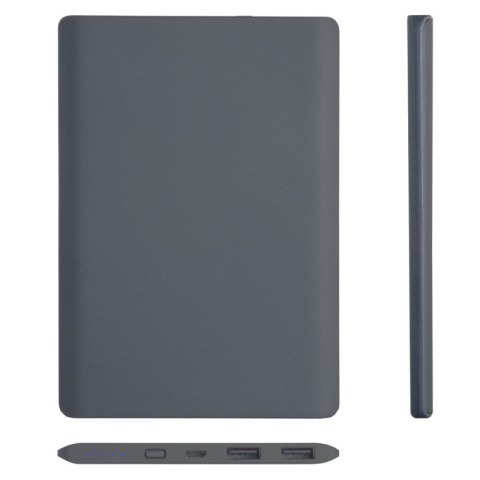 PowerNeed Powerbank (10000mAh) 2x USB grafitowy PowerNeed Powerbank (10000mAh) 2x USB grafitowy
