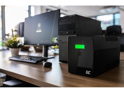 UPS ZASILACZ AWARYJNY Green Cell MICROSINE 2000VA 1400W Z WYŚWIETLACZEM LCD UPS09 UPS ZASILACZ AWARYJNY Green Cell MICROSINE 2000VA 1400W Z WYŚWIETLACZEM LCD UPS09