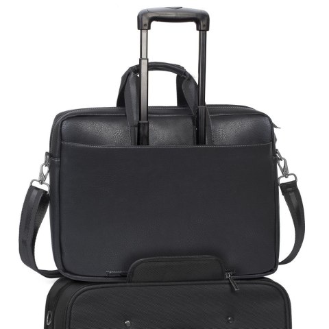 RIVACASE TORBA NA LAPTOP 16" ORLY, CZARNA, MATERIAŁ WODOODPORNY, KIESZENIE NA TABLET 10,1", SMARTFON, DOKUMENTY I AKCESORIA RIVACASE TORBA NA LAPTOP 16" ORLY, CZARNA, MATERIAŁ WODOODPORNY, KIESZENIE NA TABLET 10,1", SMARTFON, DOKUMENTY I AKCESORIA