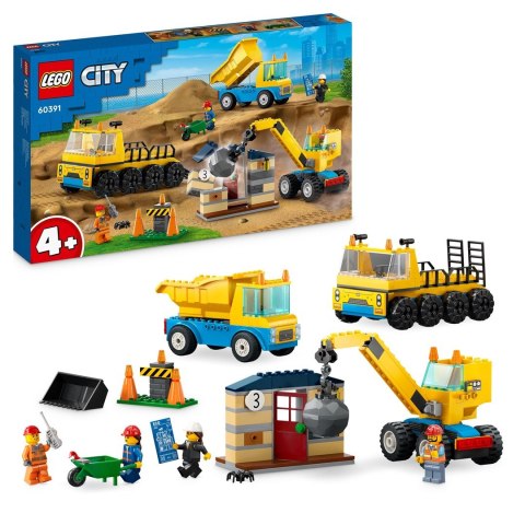 LEGO 60391 CITY Ciężarówki i dźwig z kulą wyburzeniową p3 LEGO 60391 CITY Ciężarówki i dźwig z kulą wyburzeniową p3
