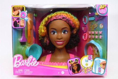 Barbie Głowa do stylizacji Neonowa tęcza Kręcone włosy HMD79 MATTEL Barbie Głowa do stylizacji Neonowa tęcza Kręcone włosy HMD79 MATTEL