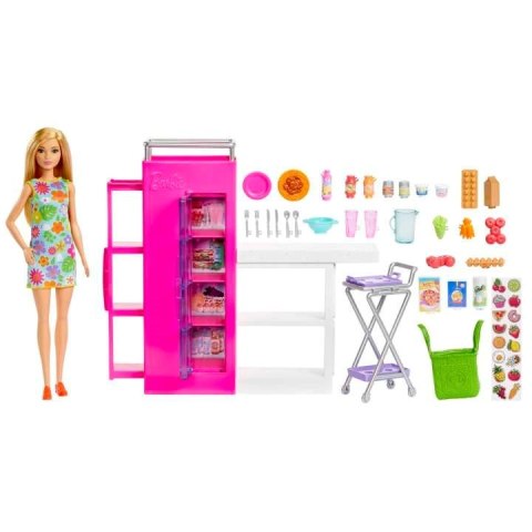 Barbie Spiżarnia Zestaw + lalka HJV38 p3 MATTEL Barbie Spiżarnia Zestaw + lalka HJV38 p3 MATTEL