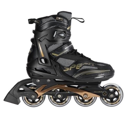 Łyżworolki NILS Extreme NA2150 czarno-złote rozm. 44 Łyżworolki NILS Extreme NA2150 czarno-złote rozm. 44