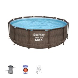 PROMO Basen stelażowy 366x100cm rattan 56709 BESTWAY