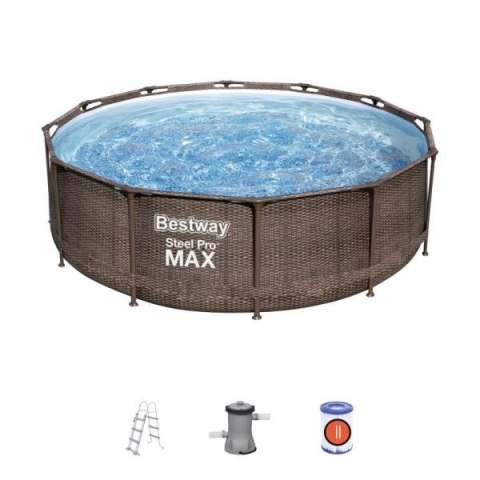 PROMO Basen stelażowy 366x100cm rattan 56709 BESTWAY PROMO Basen stelażowy 366x100cm rattan 56709 BESTWAY