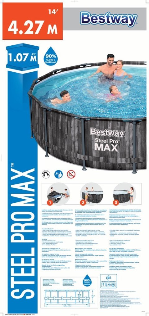 PROMO Basen stelażowy 427x107cm 5614Z BESTWAY PROMO Basen stelażowy 427x107cm 5614Z BESTWAY