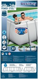 PROMO Basen stelażowy Steel Pro 488x244x122cm 56671 BESTWAY