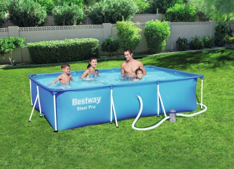 PROMO Basen stelażowy prostokątny 300x201x66cm 56411 BESTWAY PROMO Basen stelażowy prostokątny 300x201x66cm 56411 BESTWAY
