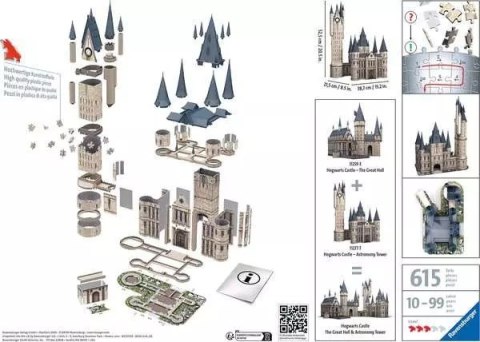 Puzzle 3D 216el Harry Potter Zamek Hogwart, Wieża Astronomiczna 112777 Puzzle 3D 216el Harry Potter Zamek Hogwart, Wieża Astronomiczna 112777