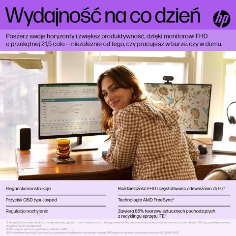 MONITOR HP LED, TN 21,5" V22i (6D8G8E9) MONITOR HP LED, TN 21,5" V22i (6D8G8E9)