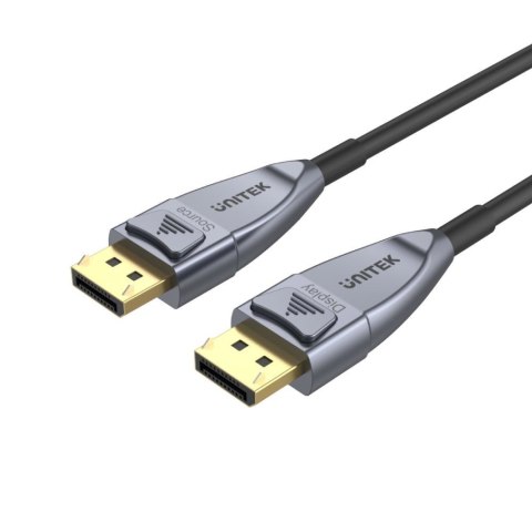 UNITEK KABEL DISPLAYPORT OPTYCZNY 1.4, AOC 8K, 10M UNITEK KABEL DISPLAYPORT OPTYCZNY 1.4, AOC 8K, 10M