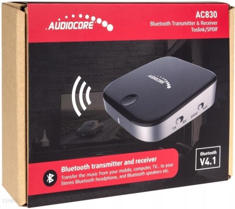 Adapter bluetooth 2 w 1 transmiter odbiornik Audiocore AC830 - Apt-X Spdif - Chipset CSR BC8670 Adapter bluetooth 2 w 1 transmiter odbiornik Audiocore AC830 - Apt-X Spdif - Chipset CSR BC8670