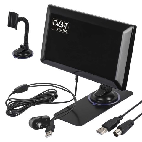Antena aktywna pokojowa DVB-T/T2 HEVC Maclean Slim MCTV-948 Antena aktywna pokojowa DVB-T/T2 HEVC Maclean Slim MCTV-948