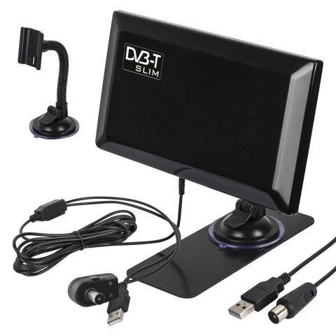 Antena aktywna pokojowa DVB-T/T2 HEVC Maclean Slim MCTV-948 Antena aktywna pokojowa DVB-T/T2 HEVC Maclean Slim MCTV-948