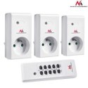 Gniazdka sterowane pilotem Maclean, wewnętrzne, sieciowe, 3szt, programowalne+ bateria do pilota, MCE153