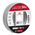 Kabel koncentryczny Maclean, Przewód antenowy satelitarny, RG6 1.02CU+4.8FPE+CU/P+32*0.12CU+6.8PVC, 50M, MCTV-471