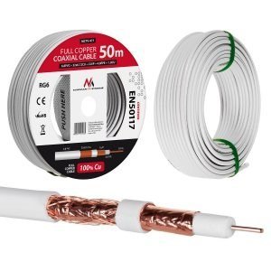 Kabel koncentryczny Maclean, Przewód antenowy satelitarny, RG61.02CU+4.8FPE+CU/P+32*0.12CU+6.8PVC, 100M, MCTV-472 Kabel koncentryczny Maclean, Przewód antenowy satelitarny, RG61.02CU+4.8FPE+CU/P+32*0.12CU+6.8PVC, 100M, MCTV-472