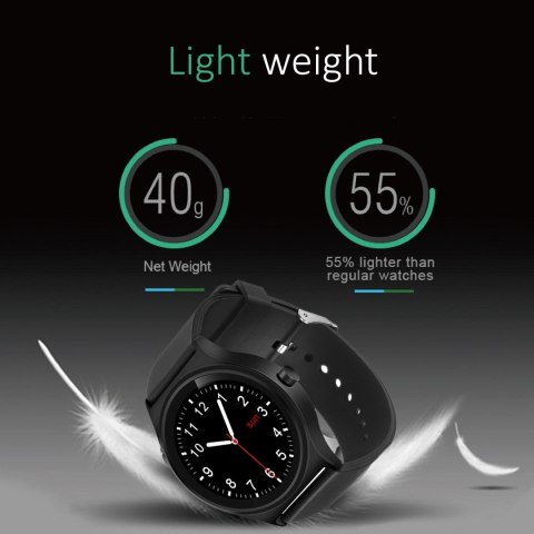 Smartwatch inteligentny zegarek RS100 NanoRS bluetooth krokomierz monitor snu pomiar tętna czarny Smartwatch inteligentny zegarek RS100 NanoRS bluetooth krokomierz monitor snu pomiar tętna czarny