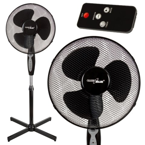 Wentylator podłogowy GreenBlue, 40W, 3 poziomy siły nawiewu, 1.25m wysokości 1,5m przewodu, z pilotem i timerem do 7,5h, GB580 Wentylator podłogowy GreenBlue, 40W, 3 poziomy siły nawiewu, 1.25m wysokości 1,5m przewodu, z pilotem i timerem do 7,5h, GB580